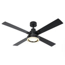 Parrot Uncle Vaczon 52-Inch 4 Blades DC Motor Modern Downrod Ceiling Fan with LED Light and Remote Control (VZA01B107A)