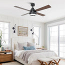 Parrot Uncle Vaczon 52-Inch 4 Blades DC Motor Modern Downrod Ceiling Fan with LED Light and Remote Control (VZA01B107A)