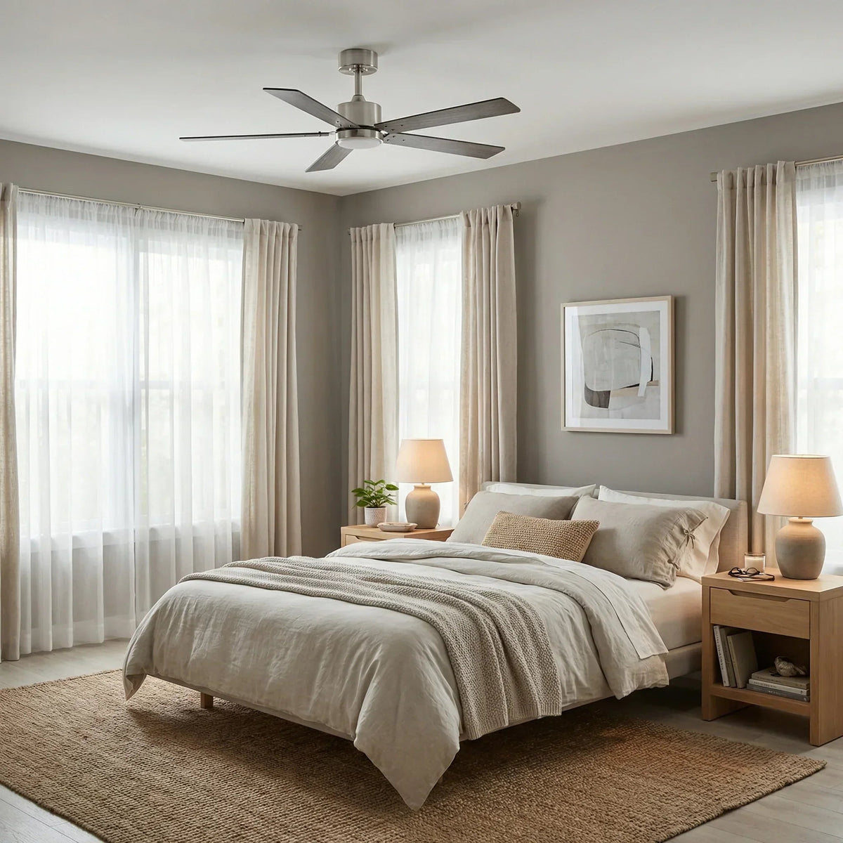 Parrot Uncle Vaczon 52-Inch DC Motor Ceiling Fan with LED Lighting and Remote Control