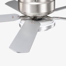 Parrot Uncle Vaczon 52-Inch Double-sided Blades Flush Mount LED Ceiling Fan with APP and Remote Control (VZA01N105A-BLE)