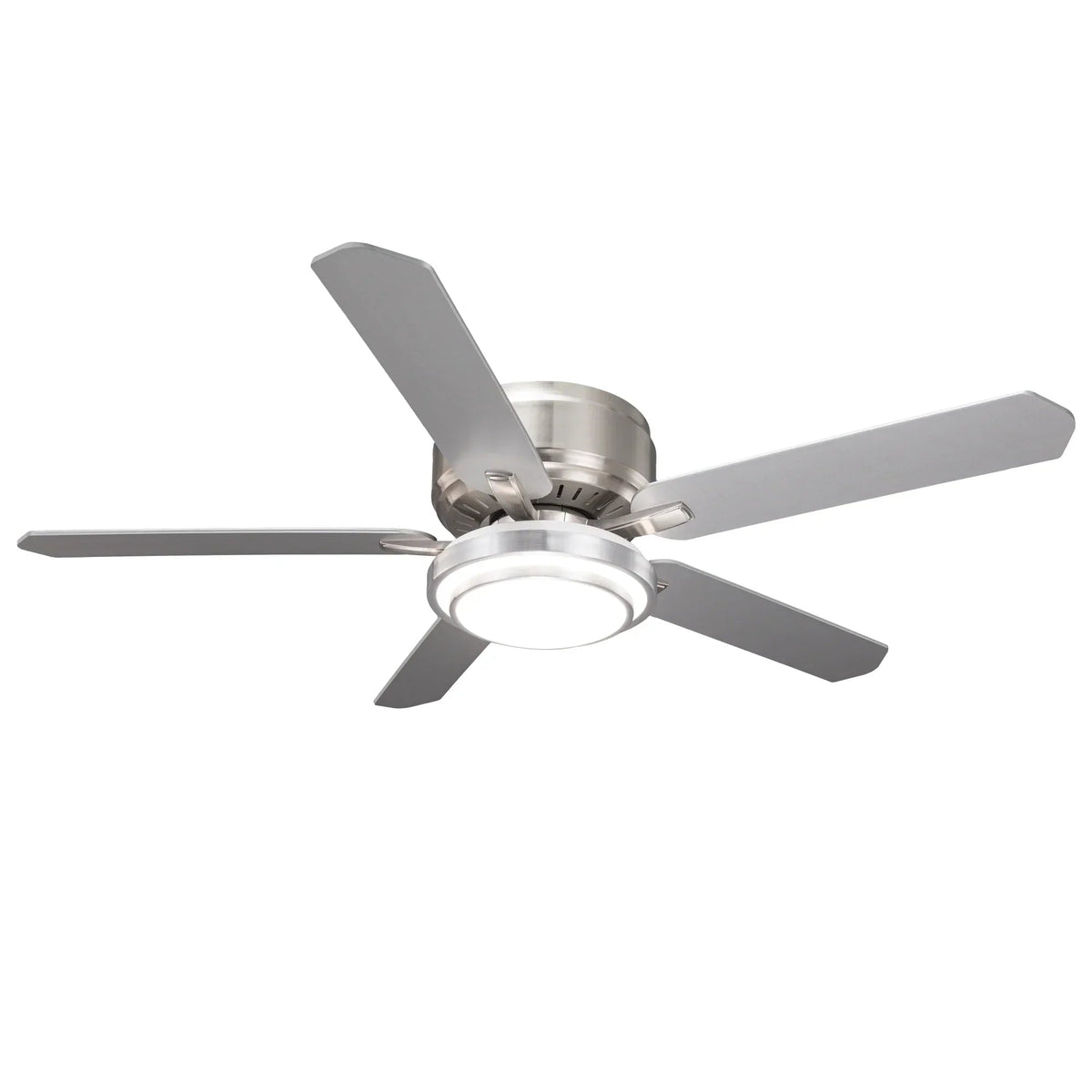 Parrot Uncle Vaczon 52-Inch Double-sided Blades Flush Mount LED Ceiling Fan with APP and Remote Control (VZA01N105A-BLE)