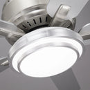 Parrot Uncle Vaczon 52-Inch Double-sided Blades Flush Mount LED Ceiling Fan with APP and Remote Control (VZA01N105A-BLE)