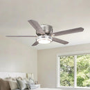 Parrot Uncle Vaczon 52-Inch Double-sided Blades Flush Mount LED Ceiling Fan with APP and Remote Control (VZA01N105A-BLE)