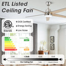 Parrot Uncle 52-Inch Vaczon 5 Blades Ceiling Fan with LED Light and Remote Control