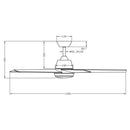 Parrot Uncle 52-Inch Vaczon 5 Blades Ceiling Fan with LED Light and Remote Control