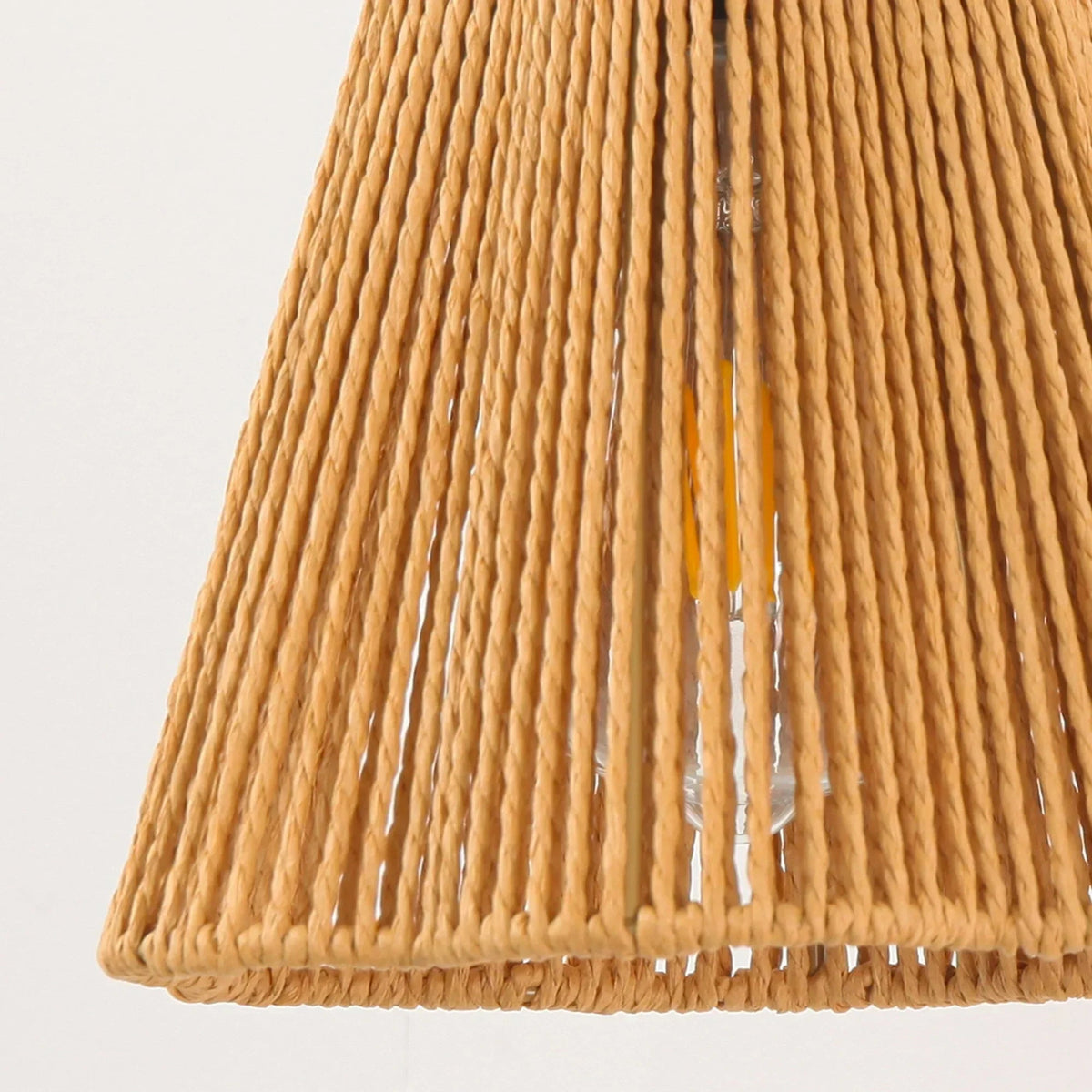 Parrot Uncle wall sconce lamp shade with woven paper rope texture in golden tone