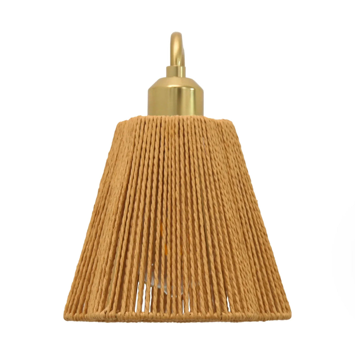 Parrot Uncle woven paper rope lamp shade with gold socket top