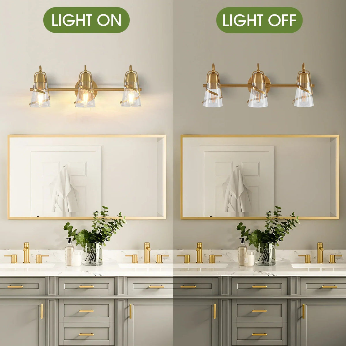 Parrot Uncle 24-Inch Payne 3-Light Mirror Vanity Light (W3004)