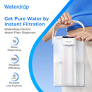 Waterdrop Electric Water Filter Pitcher, Reduce 99.6% of Lead and 45+ Impurities, 200-Gallon Rechargeable Water Dispenser, Instant 15-Cup Countertop System, NSF/ANSI 401&53&42&372, NOT Reduce TDS