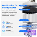Waterdrop Reverse Osmosis Hot Cold Water Dispenser, Countertop 5-stage Filtration and Smart Touch Controls, Black (WD-A2)