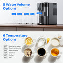 Waterdrop Reverse Osmosis Hot Cold Water Dispenser, Countertop 5-stage Filtration and Smart Touch Controls, Black (WD-A2)
