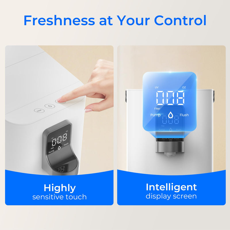 Waterdrop Countertop Alkaline Reverse Osmosis Water Filter System, 5-stage Filtration, White (WD-K19-SFK)