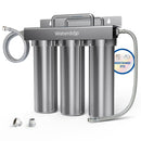 Waterdrop Ultra-Filtration Under Sink Water Filter System, Stainless Steel Water Filter for Sink, 5X Service Life Under Sink Water Filtration System, Removes 99% of Contaminants (WD-TST-UF)