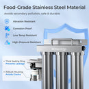 Waterdrop Ultra-Filtration Under Sink Water Filter System, Stainless Steel Water Filter for Sink, 5X Service Life Under Sink Water Filtration System, Removes 99% of Contaminants (WD-TST-UF)