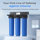 Waterdrop 3-Stage Whole House Water Filter System,with Carbon Filter & Sediment Filter,7-Stage Filtration Highly Reduce Lead,Chlorine,Odor and Taste,5 Micron (WD-WHF3T-PG)