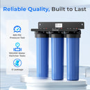 Waterdrop 3-Stage Whole House Water Filter System,Reduce Iron & Manganese,with Carbon & Sediment Filters,7-Stage Filtration,Reduce Lead,Chlorine,Odor,5 Micron WHF3T-FG,1" Inlet/Outlet (WD-WHF3T-FG)