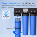 Waterdrop 3-Stage Whole House Water Filter System,with Carbon Filter & Sediment Filter,7-Stage Filtration Highly Reduce Lead,Chlorine,Odor and Taste,5 Micron (WD-WHF3T-PG)