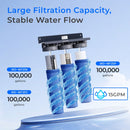 Waterdrop 3-Stage Whole House Water Filter System,with Carbon Filter & Sediment Filter,7-Stage Filtration Highly Reduce Lead,Chlorine,Odor and Taste,5 Micron (WD-WHF3T-PG)