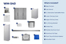Hauslane 30-Inch 500 CFM Convertible Wall Mount Range Hood in Stainless Steel (WM-540SS-30)