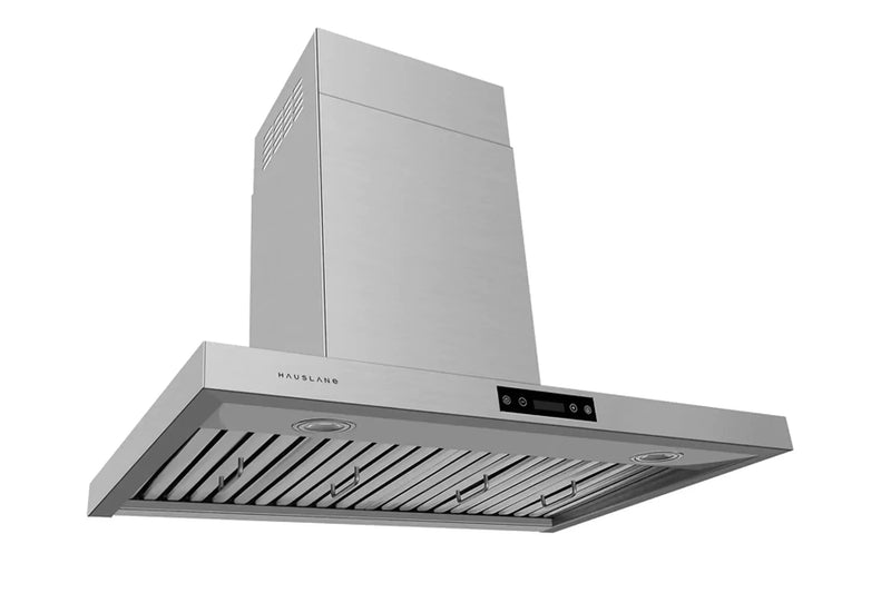 Hauslane 30 Wall Mount Range Hood with Tempered Glass in Stainless Steel, WM-630SS-30