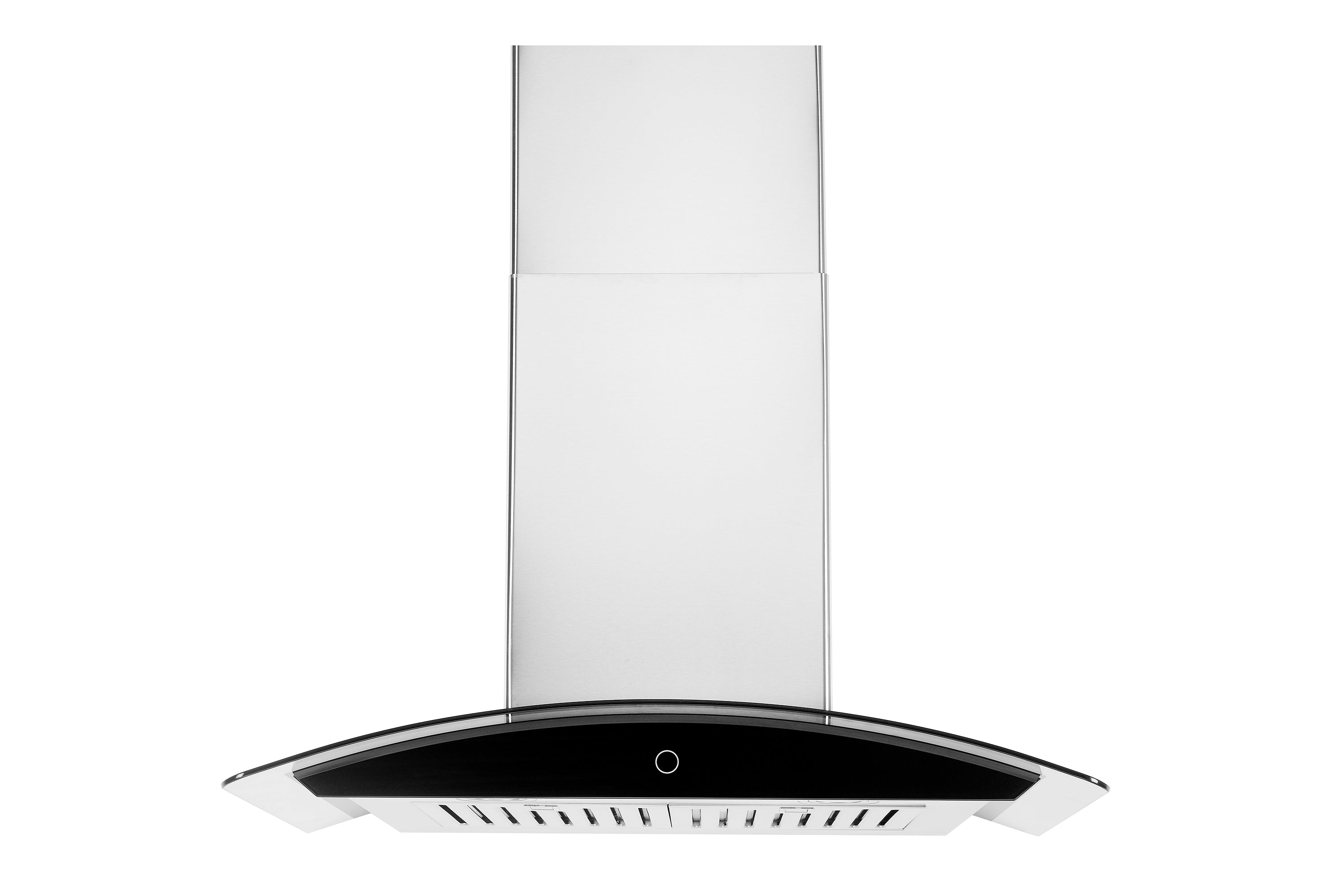 Stainless steel wall mount range hood with chimney stack and slim vent hood