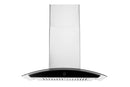 Hauslane 450 CFM Wall Mount Touch Control Range Hood with Tempered Glass in Stainless Steel (WM-639SS)