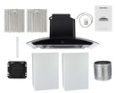 Hauslane 450 CFM Wall Mount Touch Control Range Hood with Tempered Glass in Stainless Steel (WM-639SS)