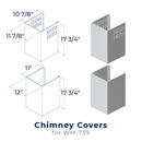 Hauslane Chimney Cover Kit for WM-739 Hoods (CHK005)