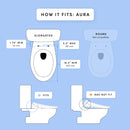 TUSHY Aura Smart Bidet Seat with Temperature Control for Seat, Water & Dryer, Instant Warm Water, Auto Open and Soft Close Lid