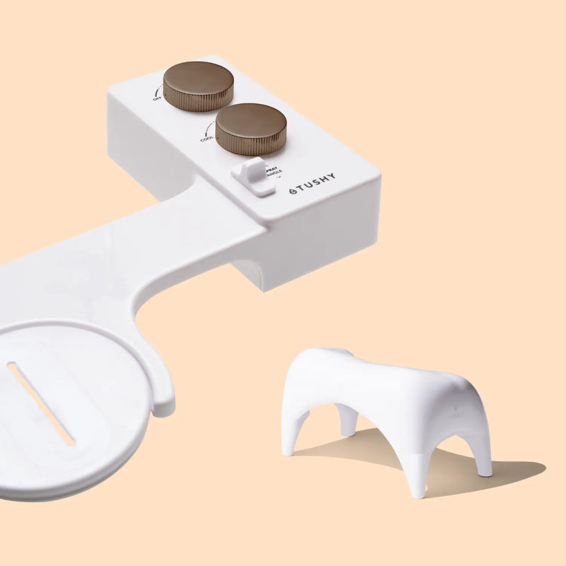 TUSHY Spa 3.0 Premium Bidet Attachment, Dual Temp Cold & Warm Water, Self Cleaning, Adjustable Pressure Nozzle & Angle Control