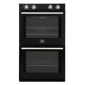 Forno Vomero 30-Inch Double Wall Oven with 10 cu.ft Total Capacity in Black with Stainless Steel Trim (FBOEL1324-30BLK)