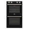 Forno Vomero 30-Inch Double Wall Oven with 10 cu.ft Total Capacity in Black with Stainless Steel Handle (FBOEL1324-30BLK)