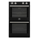 Forno 2-Piece Appliance Package - 30-Inch Vomero Double Wall Oven & 30-Inch Microwave Oven in Black with Stainless Steel Handle