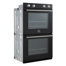 Forno 2-Piece Appliance Package - 30-Inch Vomero Double Wall Oven & 30-Inch Microwave Oven in Black with Stainless Steel Handle