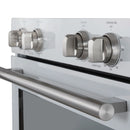 Forno 2-Piece Appliance Package - 30-Inch Vomero Double Wall Oven & 30-Inch Microwave Oven in White with Stainless Steel Handle