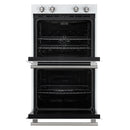 Forno Vomero 30-Inch Double Wall Oven with 10 cu.ft Total Capacity in White with Stainless Steel Handle (FBOEL1324-30WHT)