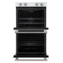 Forno 2-Piece Appliance Package - 30-Inch Vomero Double Wall Oven & 30-Inch Microwave Oven in White with Stainless Steel Handle