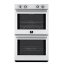 Forno 2-Piece Appliance Package - 30-Inch Vomero Double Wall Oven & 30-Inch Microwave Oven in White with Stainless Steel Handle