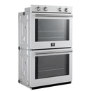 Forno Vomero 30-Inch Double Wall Oven with 10 cu.ft Total Capacity in White with Stainless Steel Handle (FBOEL1324-30WHT)
