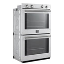 Forno 2-Piece Appliance Package - 30-Inch Vomero Double Wall Oven & 30-Inch Microwave Oven in White with Stainless Steel Handle