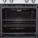 Forno Vomero 30-Inch Double Wall Oven with 10 cu.ft Total Capacity in White with Stainless Steel Handle (FBOEL1324-30WHT)