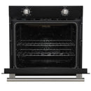 Forno Vomero 30-Inch Wall Oven with 5 cu.ft Total Capacity in Black with Antique Brass Handle (FBOEL1370-30BLK)