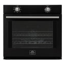 Forno Vomero 30-Inch Wall Oven with 5 cu.ft Total Capacity in Black with Stainless Steel Handle (FBOEL1370-30BLK)