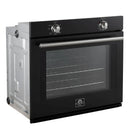Forno 2-Piece Appliance Package - 30-Inch Vomero Wall Oven & 30-Inch Microwave Oven in Black with Stainless Steel Handle