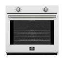 Forno 2-Piece Appliance Package - 30-Inch Vomero Wall Oven & 30-Inch Microwave Oven in White with Stainless Steel Handle