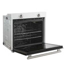 Forno 2-Piece Appliance Package - 30-Inch Vomero Wall Oven & 30-Inch Microwave Oven in White with Stainless Steel Handle