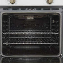 Forno Vomero 30-Inch Wall Oven with 5 cu.ft Total Capacity in White with Antique Brass Handle (FBOEL1370-30WHT)