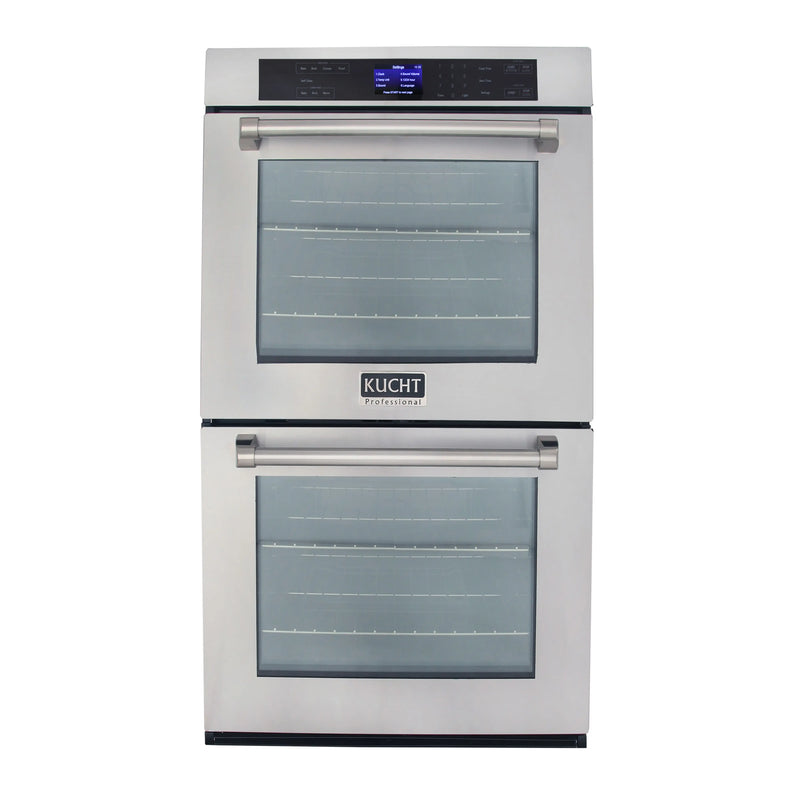 Kucht 30-Inch 10 cu. ft. Double Electric Wall Oven with True Convection and Self-Cleaning in Stainless Steel (KWO620)