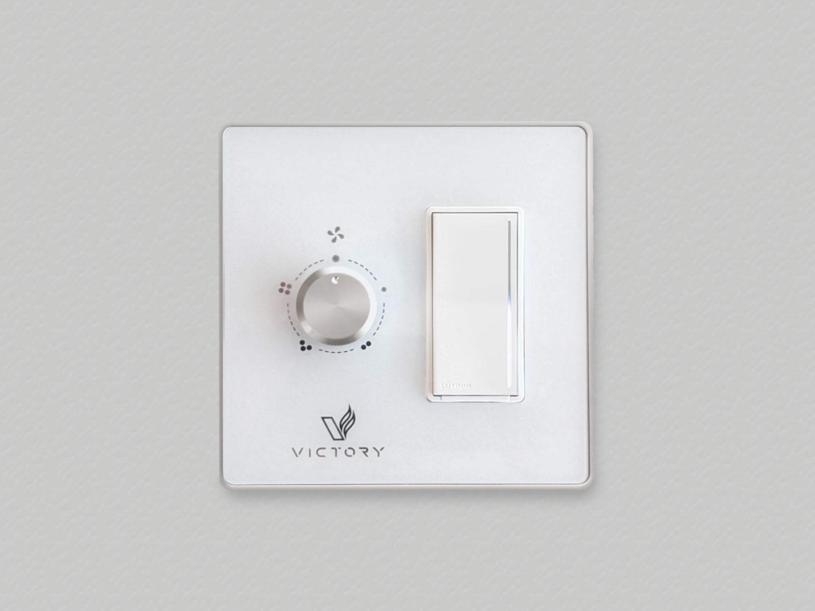 Victory wall control with rotary dial and single rocker switch