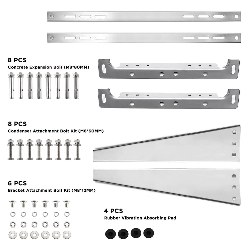 TURBRO Wall Mounted Aluminum Bracket for Mini Spilt AC (707-90-115)